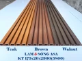 Tấm ốp 5 sóng ngoài trời ASA - Teak