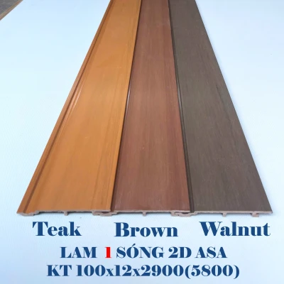 Lam 1 sóng ngoài trời 2D ASA - Teak