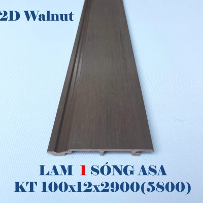 Lam 1 sóng ngoài trời 2D ASA - Walnut