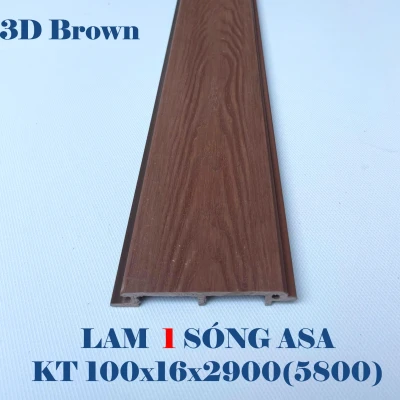 Lam 1 sóng ngoài trời 3D ASA - Brown