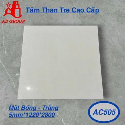 Tấm ốp than tre AC505 - Trắng Bóng