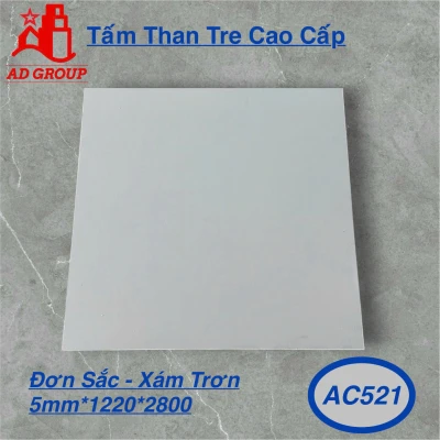 Tấm ốp than tre AC521 - Xám Trơn