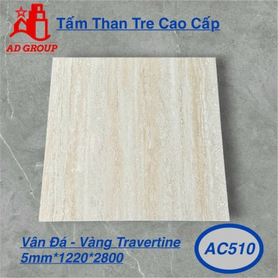 Tấm ốp than tre AC510 - Travertine Vàng