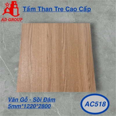 Tấm ốp than tre AC518 - Gỗ Đậm
