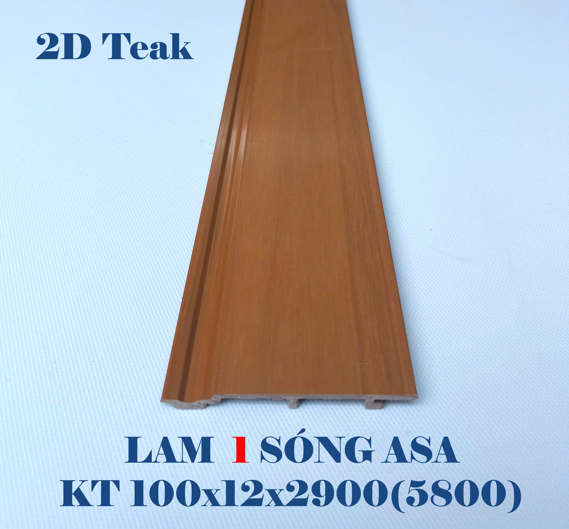 Lam 1 sóng ngoài trời 2D ASA - Teak