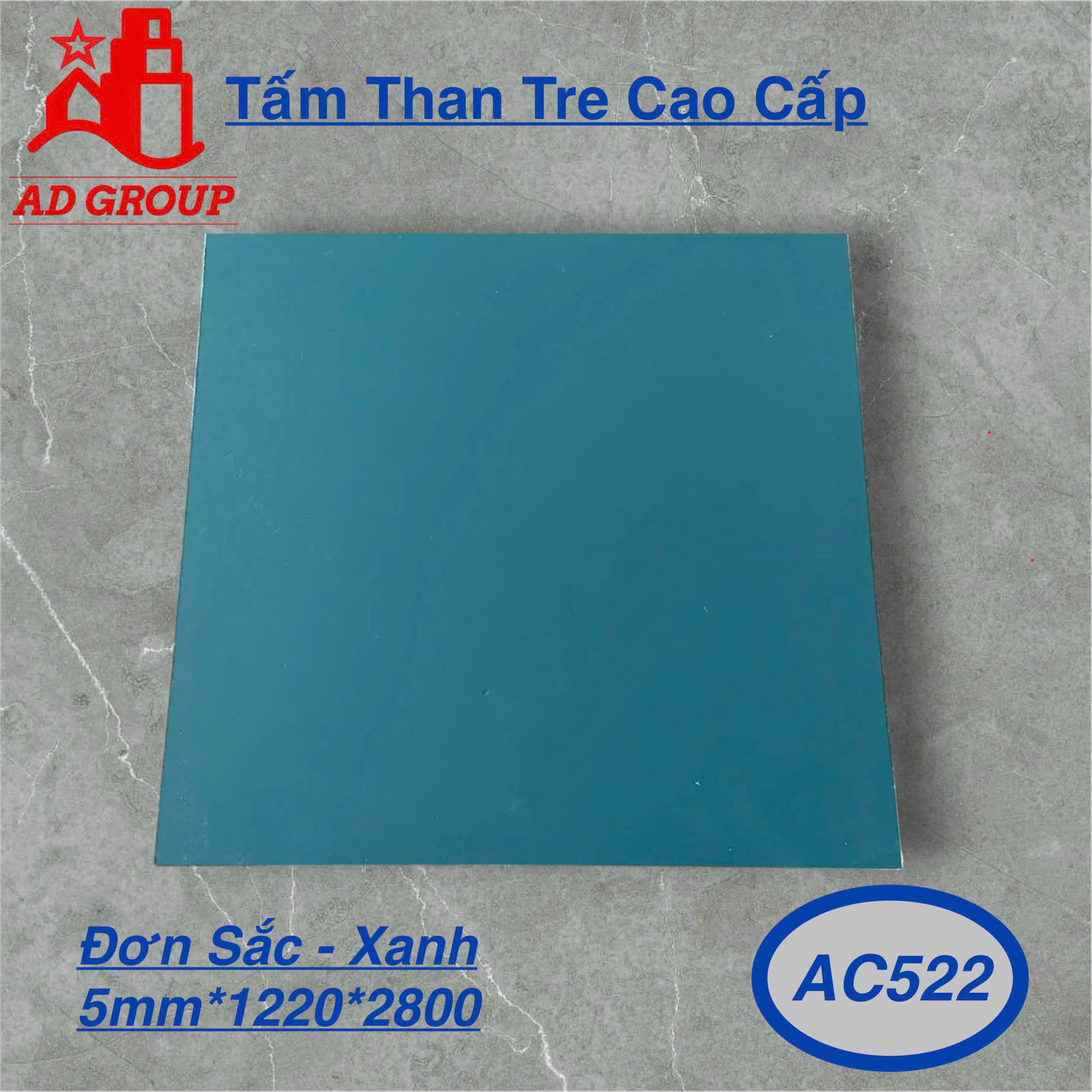 Tấm ốp than tre AC522 - Xanh